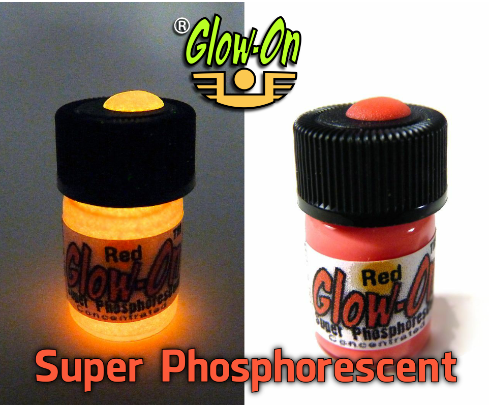 Glow-On RED Glow Paint For Gun Sights, Fishing Lures, 2.3 ml Vial, Bright!
