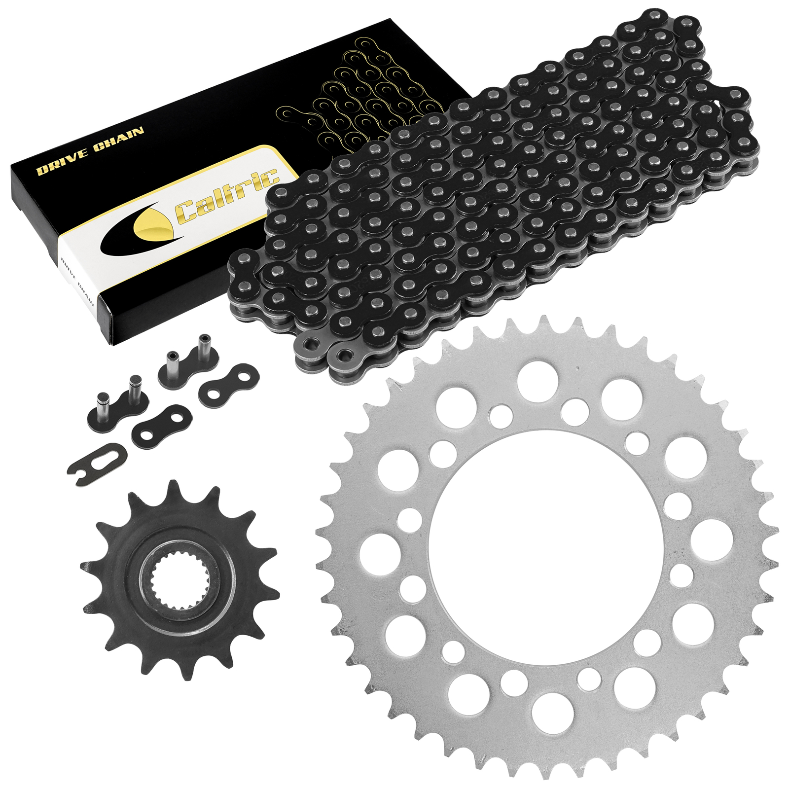 Black Drive Chain And Sprockets Kit for Honda TRX200 Fourtrax 200 2X4 1990-1997