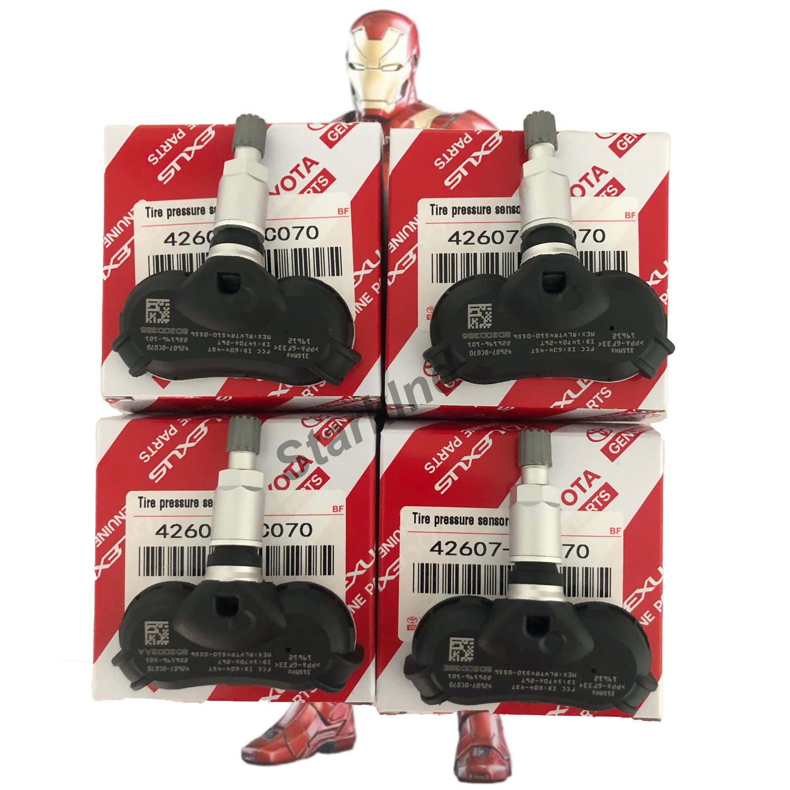 4PCS OEM 42607-0C070 TPMS Tire Pressure Sensors For Toyota Sienna Tundra Sequoia