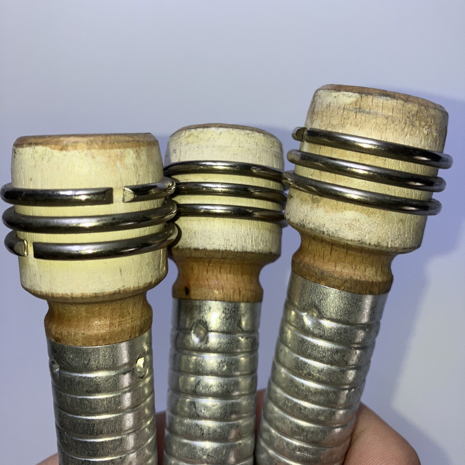 Lot of 12 Textile Mill Wooden Vintage Spools Bobbin Quills 7" Primitive Lot #1