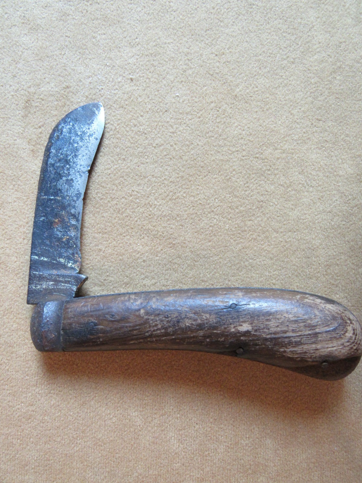 Civil War Soldier's Hawkbill Folding Pocket Knife Geo. Wostenholm 1860s