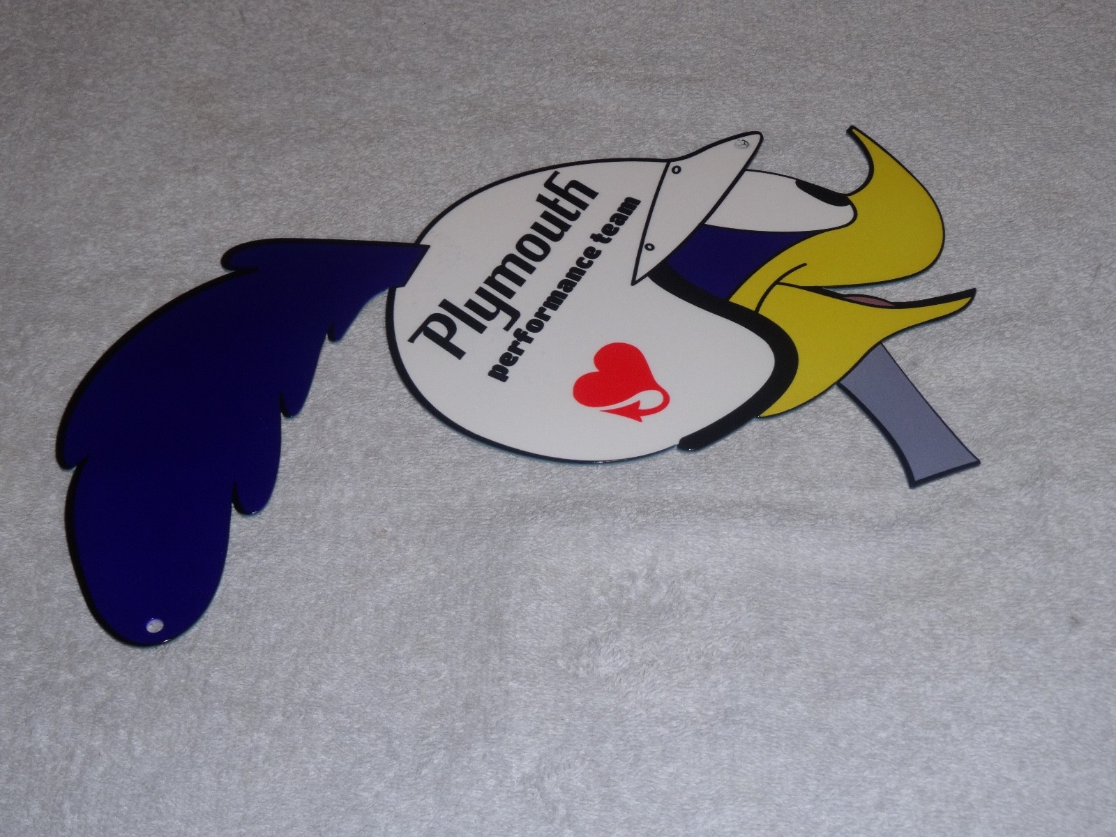 VINTAGE ROAD RUNNER DODGE PLYMOUTH PERFORMANCE 13" METAL GAS OIL SIGN ROADRUNNER