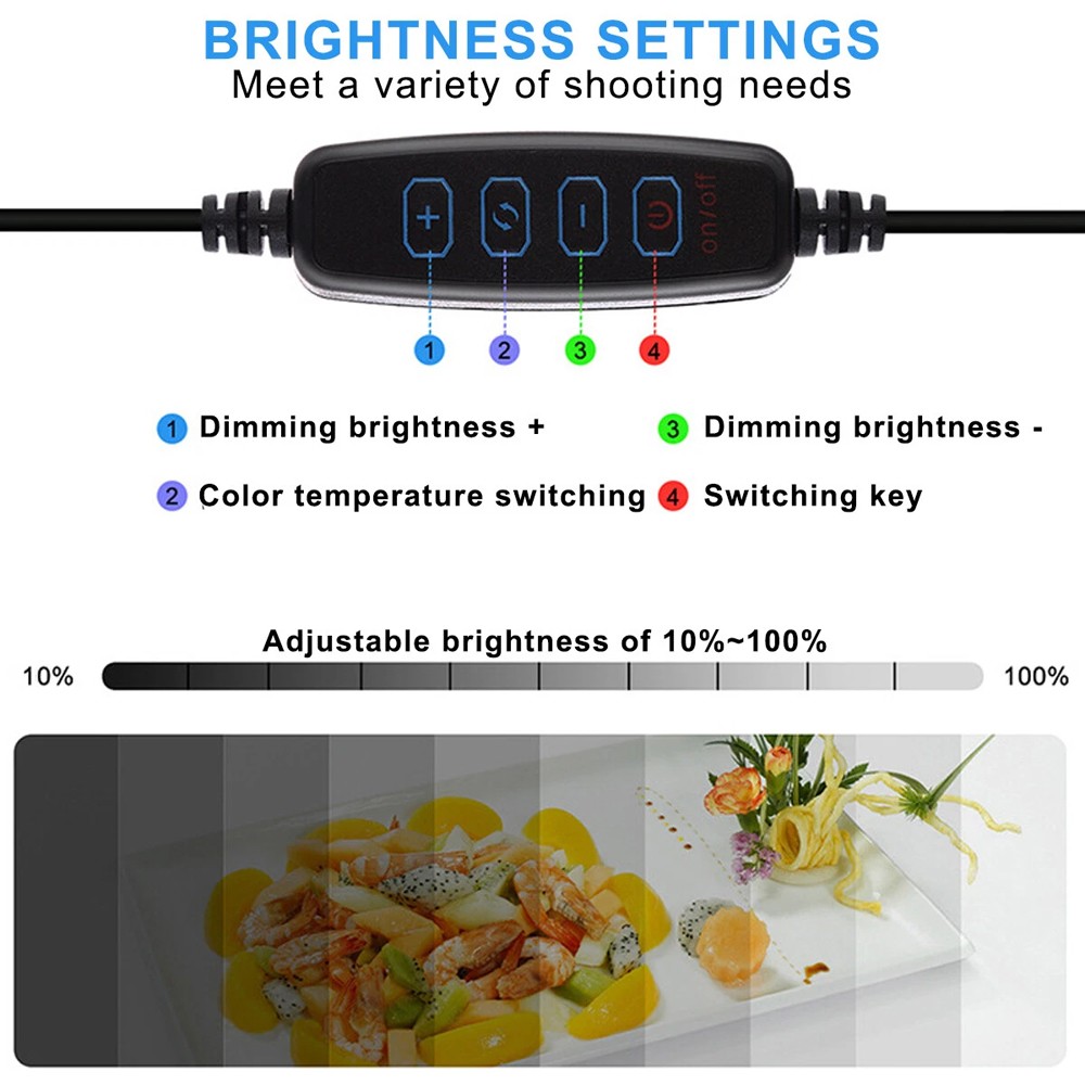 PULUZ 12" Large LED Light Box Photo Tent Dimmable Photography Studio Shooting US