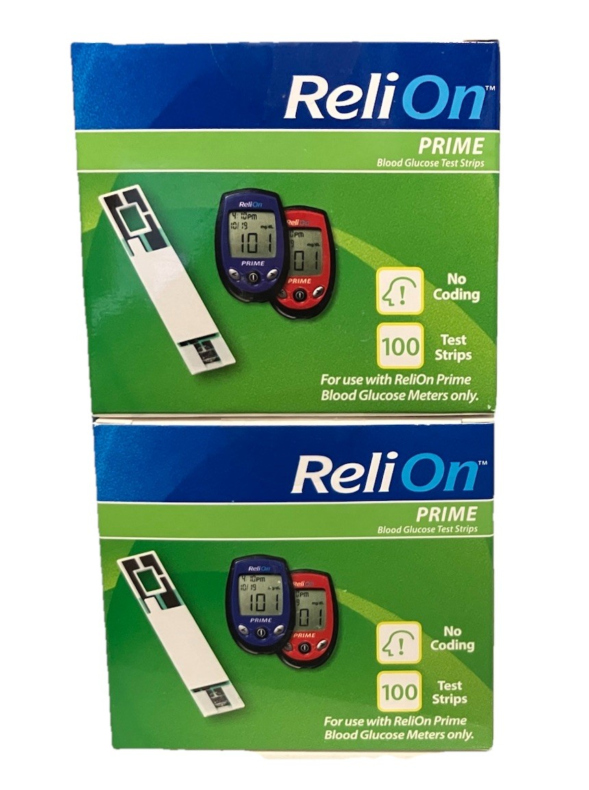 200 Relion Prime Test Strips~Exp~2/27 And Up~$25.99~Free Ship
