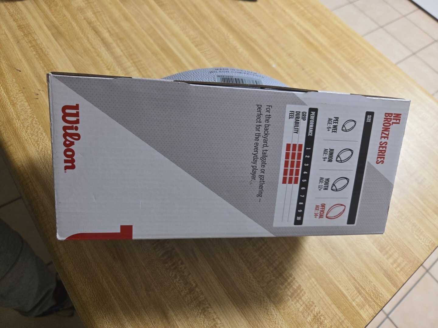 WILSON NFL MVP Football NFL MVP, Grey, Official