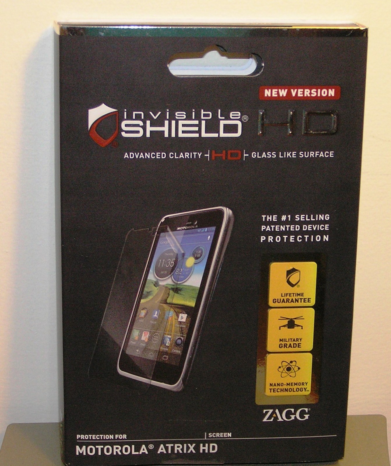 2 HD Screen Protector for Motorola ATRIX HD ZAGG Invisible Shield NEW