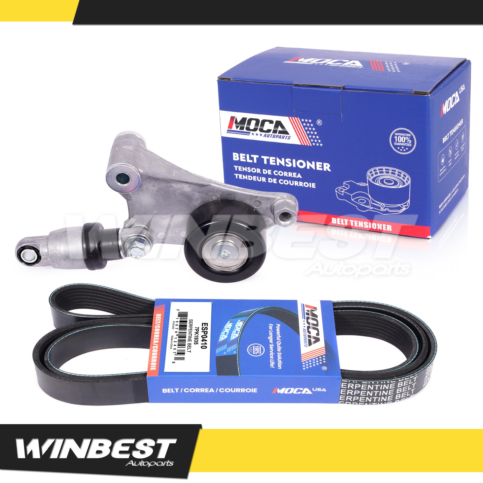 Serpentine Belt Drive Component Kit Fit Toyota Camry RAV4 Solara Scion tC 2.4L