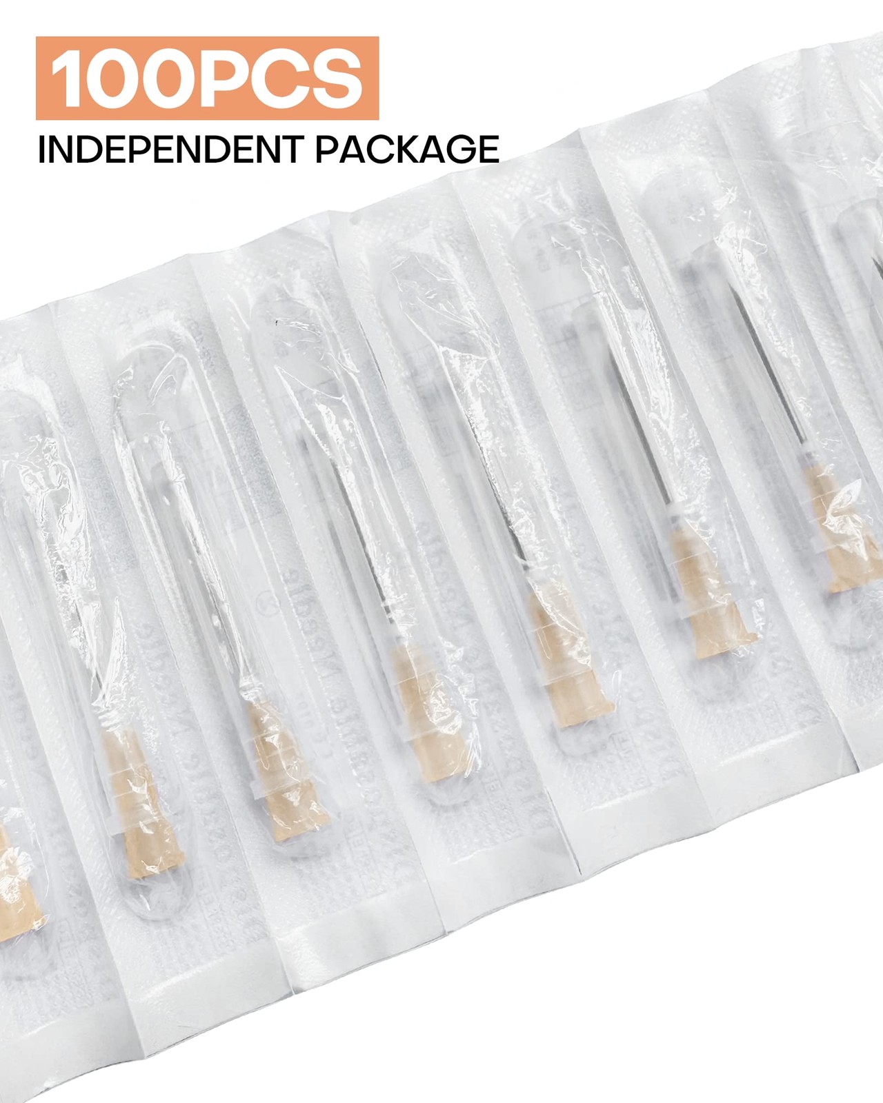 25Ga 1 Inch Disposable Needle 100 Pack Dispensing Lab Individually 25G