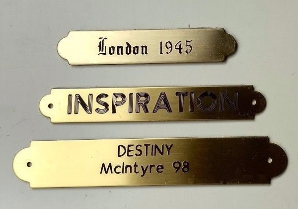 Engraved Brass Ornamental Name Plate
