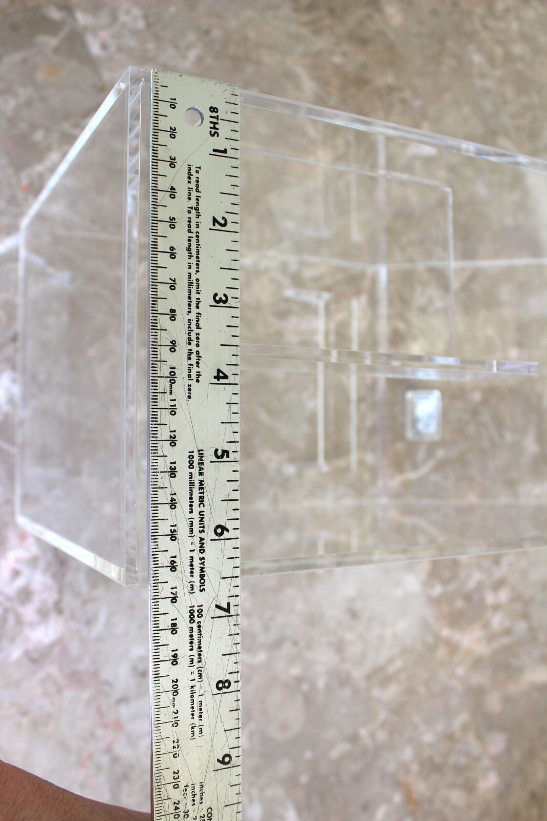 Acrylic Storage Bin Container w/Hinged Lid for use with candy gondola