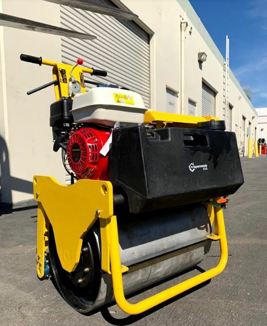 Single Drum Vibratory Roller 600 lbs Honda GX160, for road and asphalt compactor