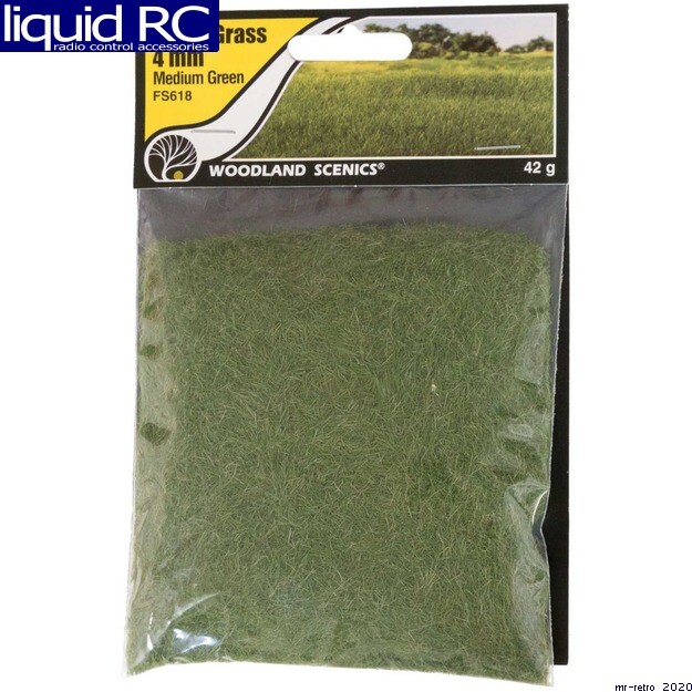 Woodland Scenics FS618 Static Grass Medium Green 4mm
