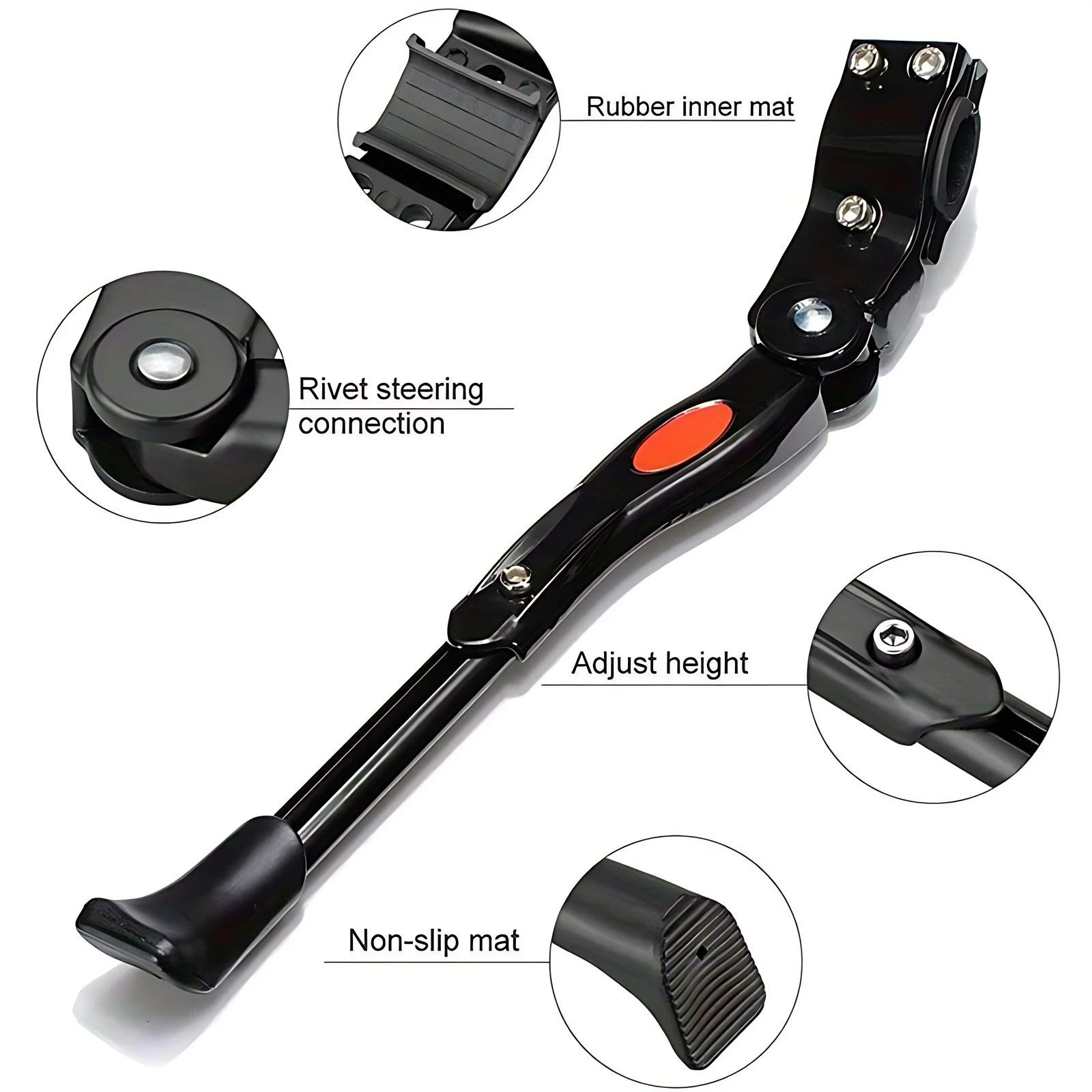 Universal Adjustable Bike Kickstand Side Stand – Mountain MTB Road Bikes 24"-27"