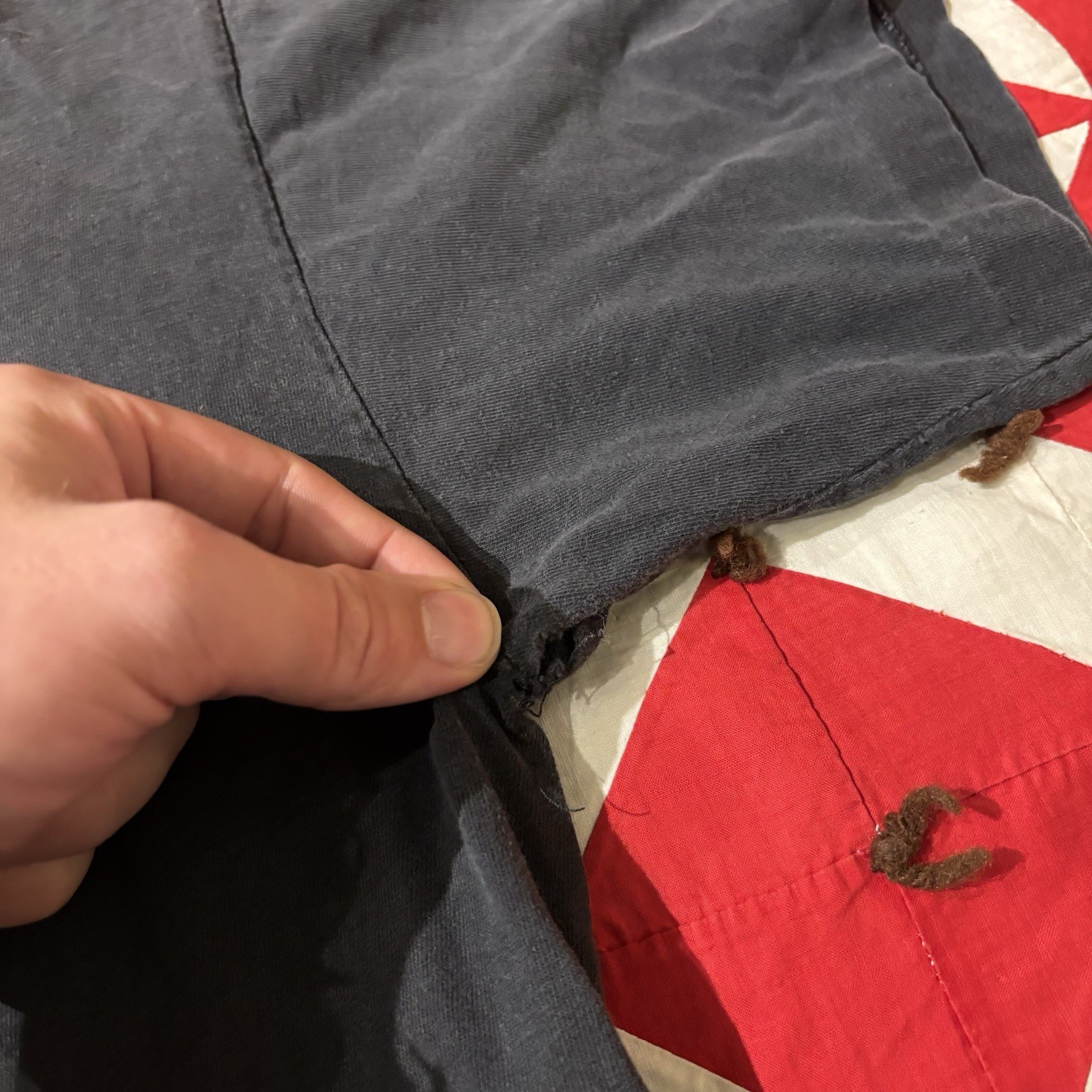 Vintage Murina Blank Black T Shirt Mens XL Distressed As Is Holes