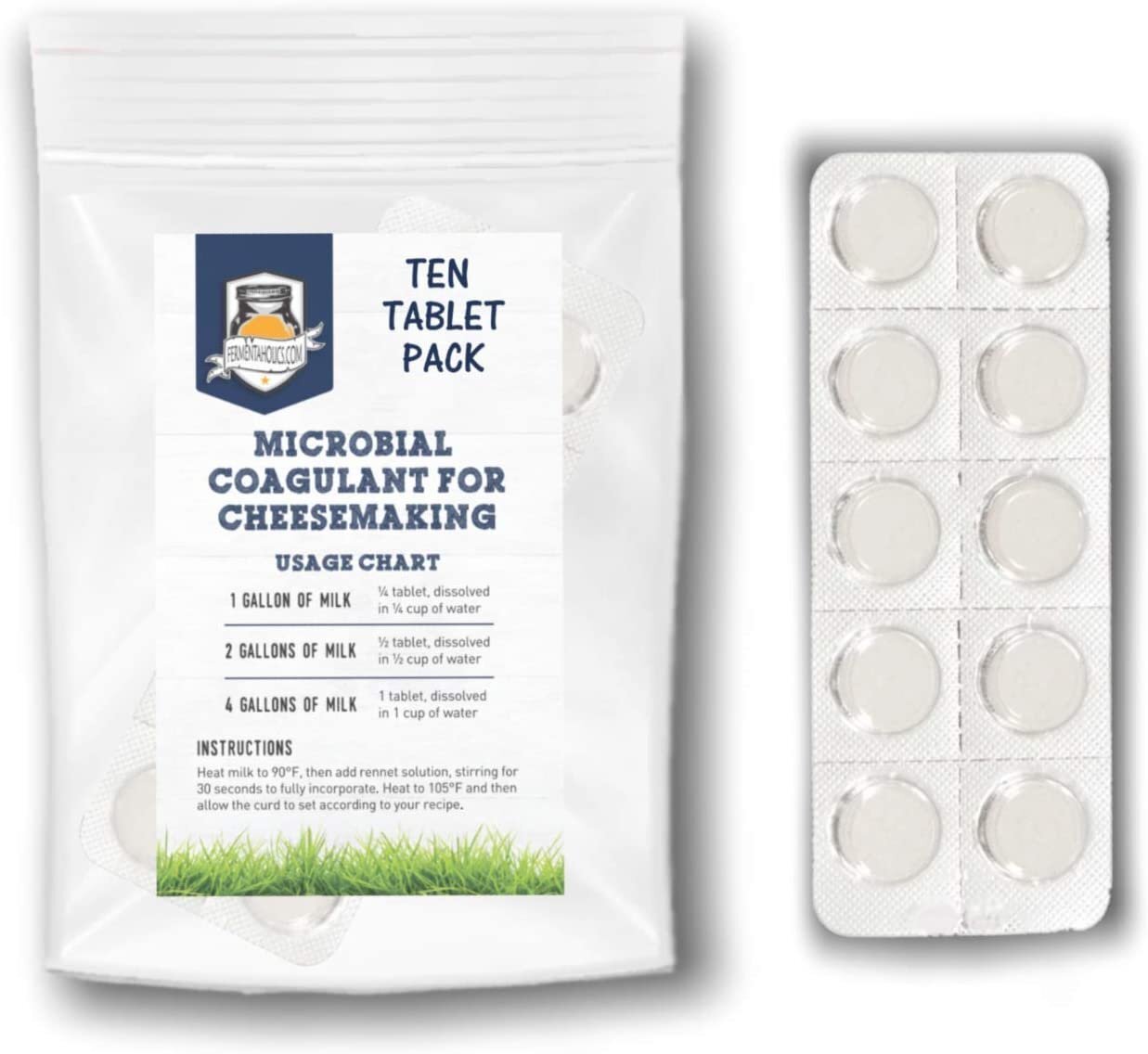 Fermentaholics Microbial Rennet Tablets For Cheese Making DIY Cheesemaking