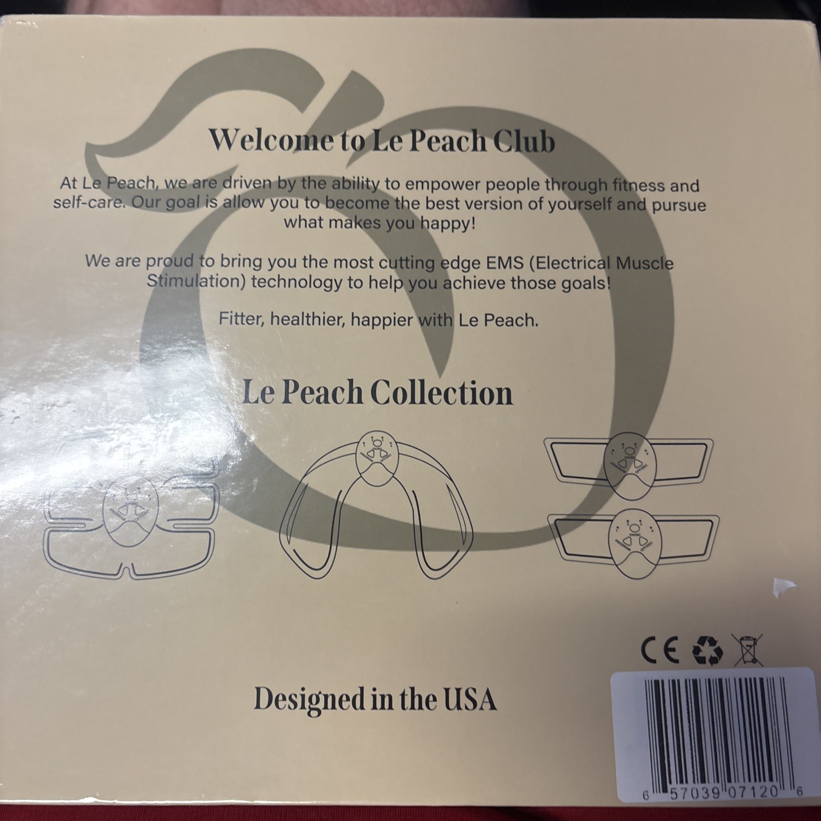 EMS Muscle Stimulator Le’ Peach Arms Abs Glutes Quad Set Brand New Sealed