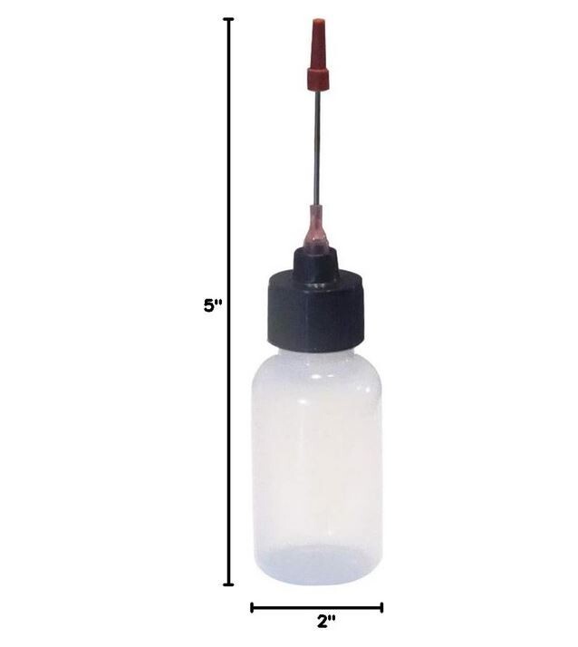 2-1Oz Plastic Squeeze Bottles 1.5" Stainless Applicators