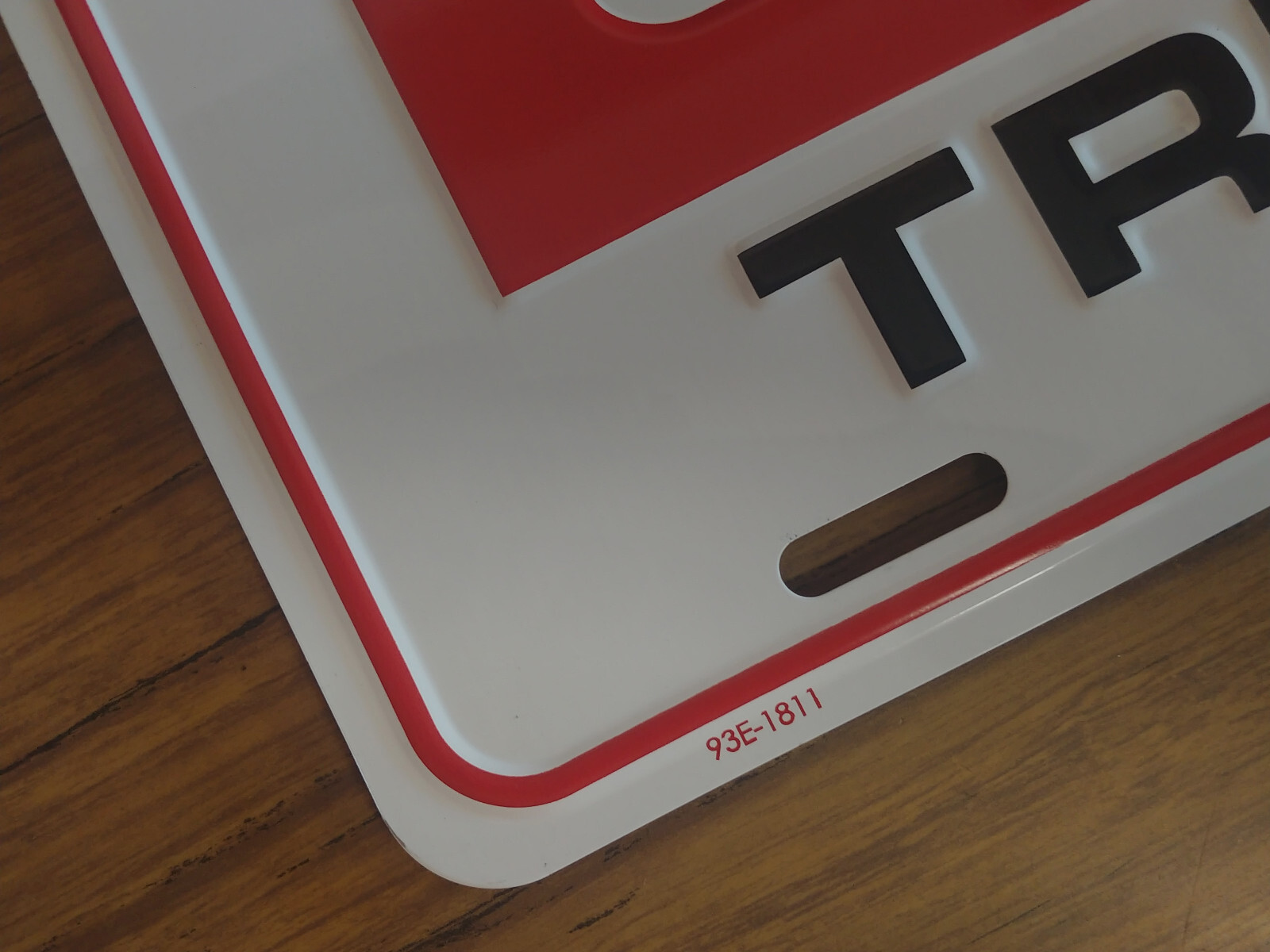 Vintage GMC Novelty License Plate Embossed Metal New Old Stock Trucks #2084