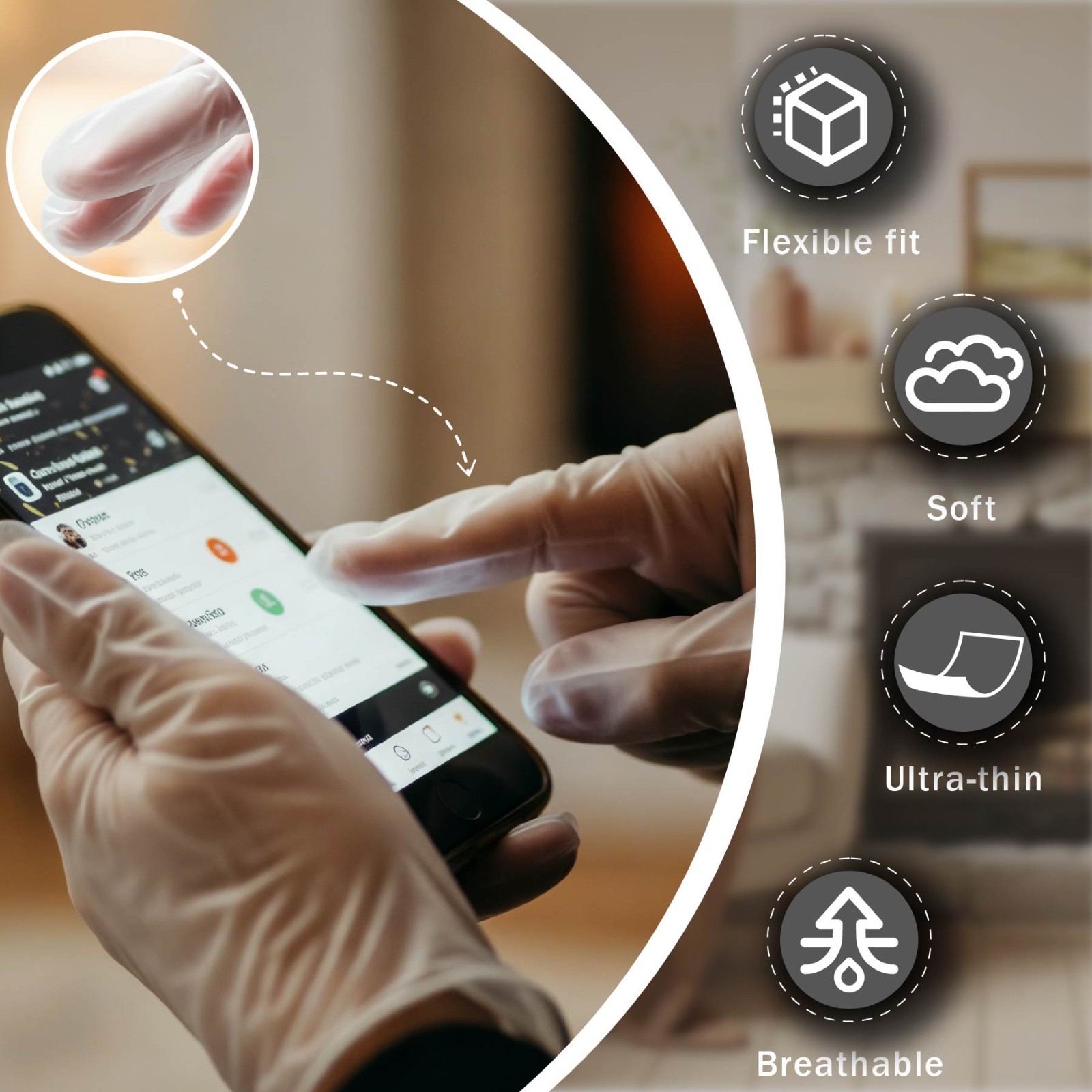 200Pcs Disposable TPE Gloves Food Safe BPA&Latex Free Stretchy for Food Handling