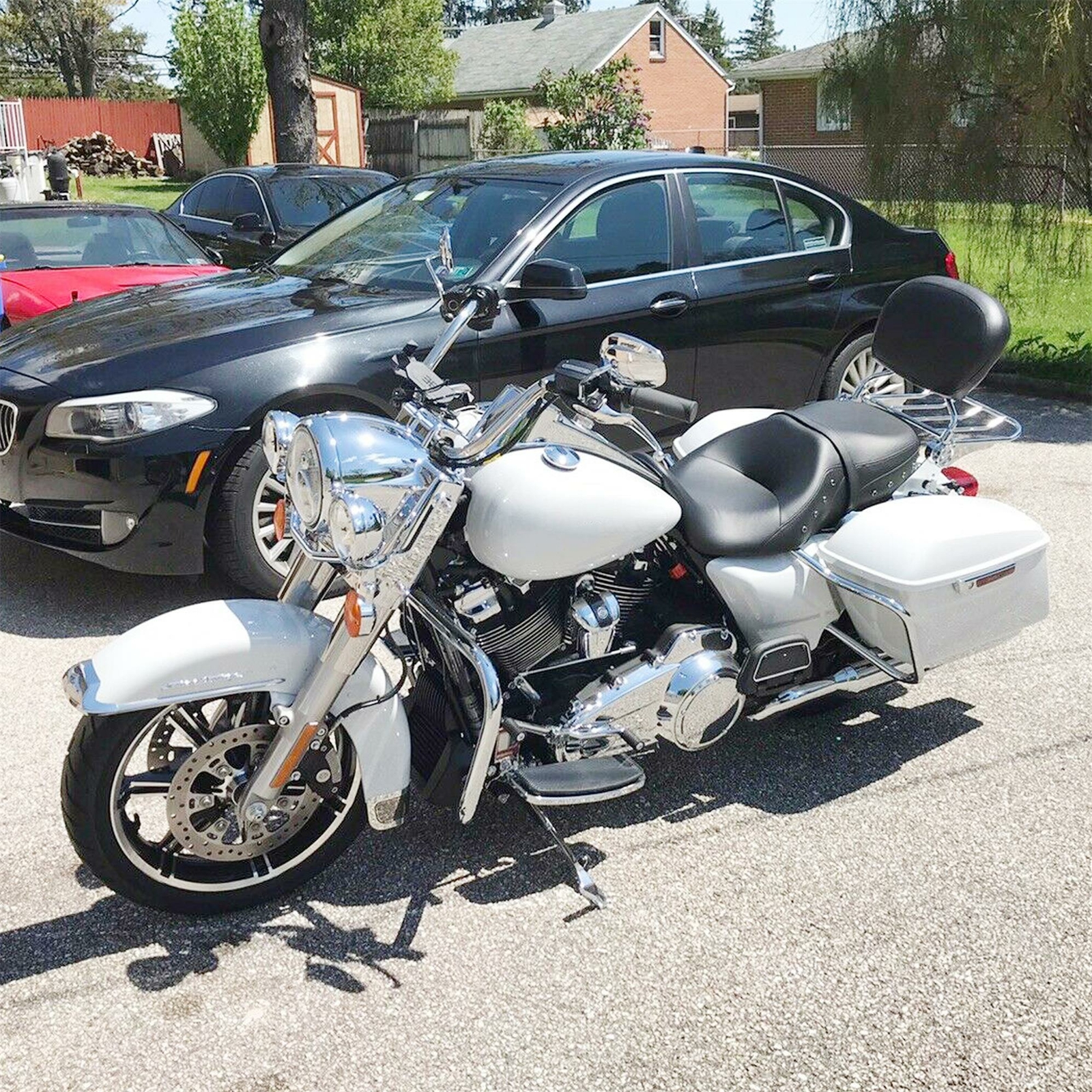 Adjustable Sissy Bar Backrest Luggage Rack For 09-24 Harley Road Electra Glide