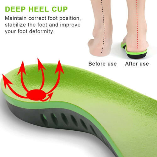 Orthotic Shoe Insoles Inserts Flat Feet High Arch Support for Plantar Fasciitis