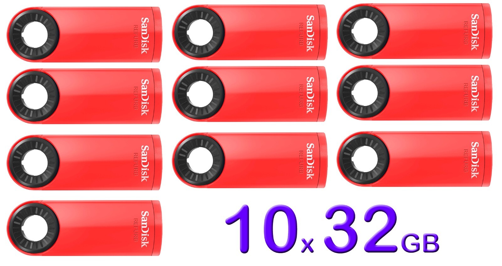 Lot 10 x SanDisk 32GB Cruzer Dial USB Flash Memory Pen Drive SDCZ57-032G 32 GB