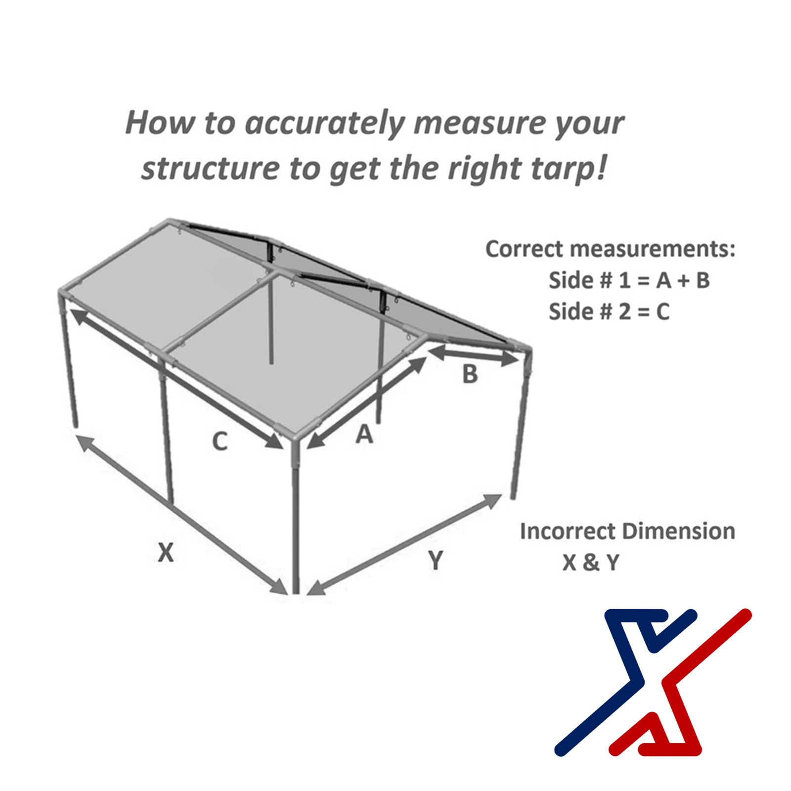 White Color 12 Mil Heavy Duty Tarp / Canopy by X1Tools/Tarps (over 180 Sizes)