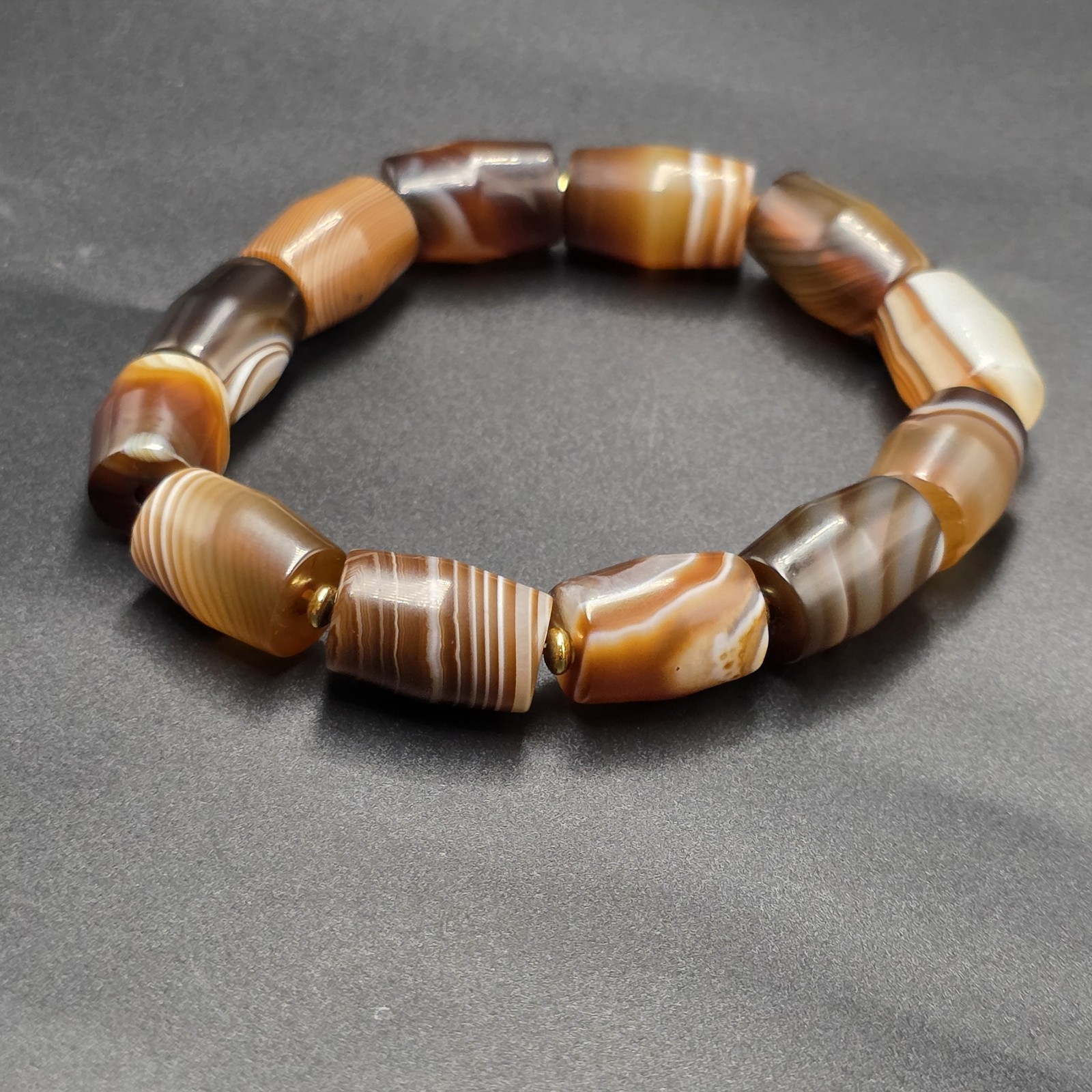 Antique Old Dzi Agate Tibetan Agate Beads Bracelet