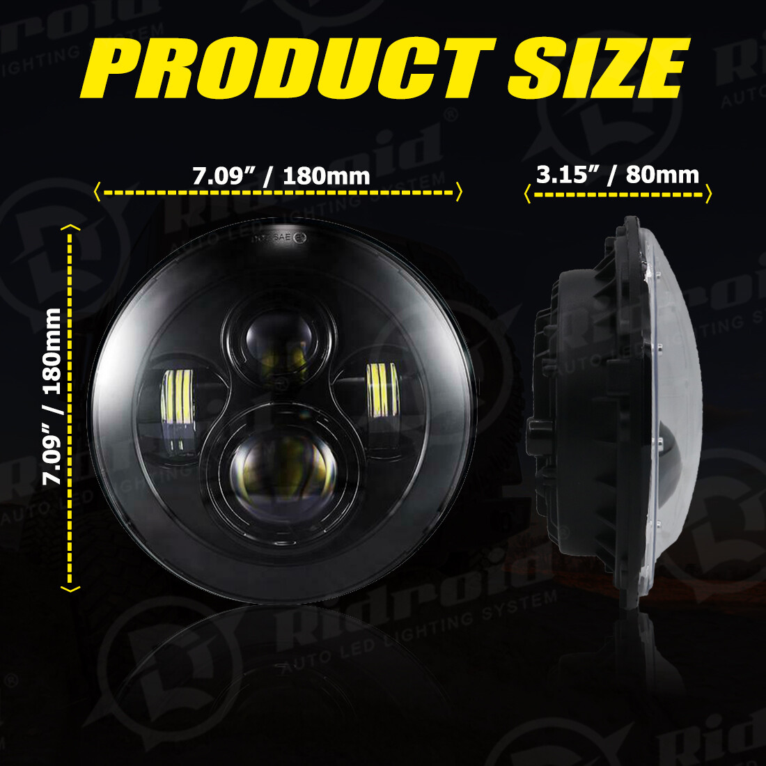 Black 7" LED Headlight & 4.5" Fog Passing Lamps For Harley Davidson Street Glide