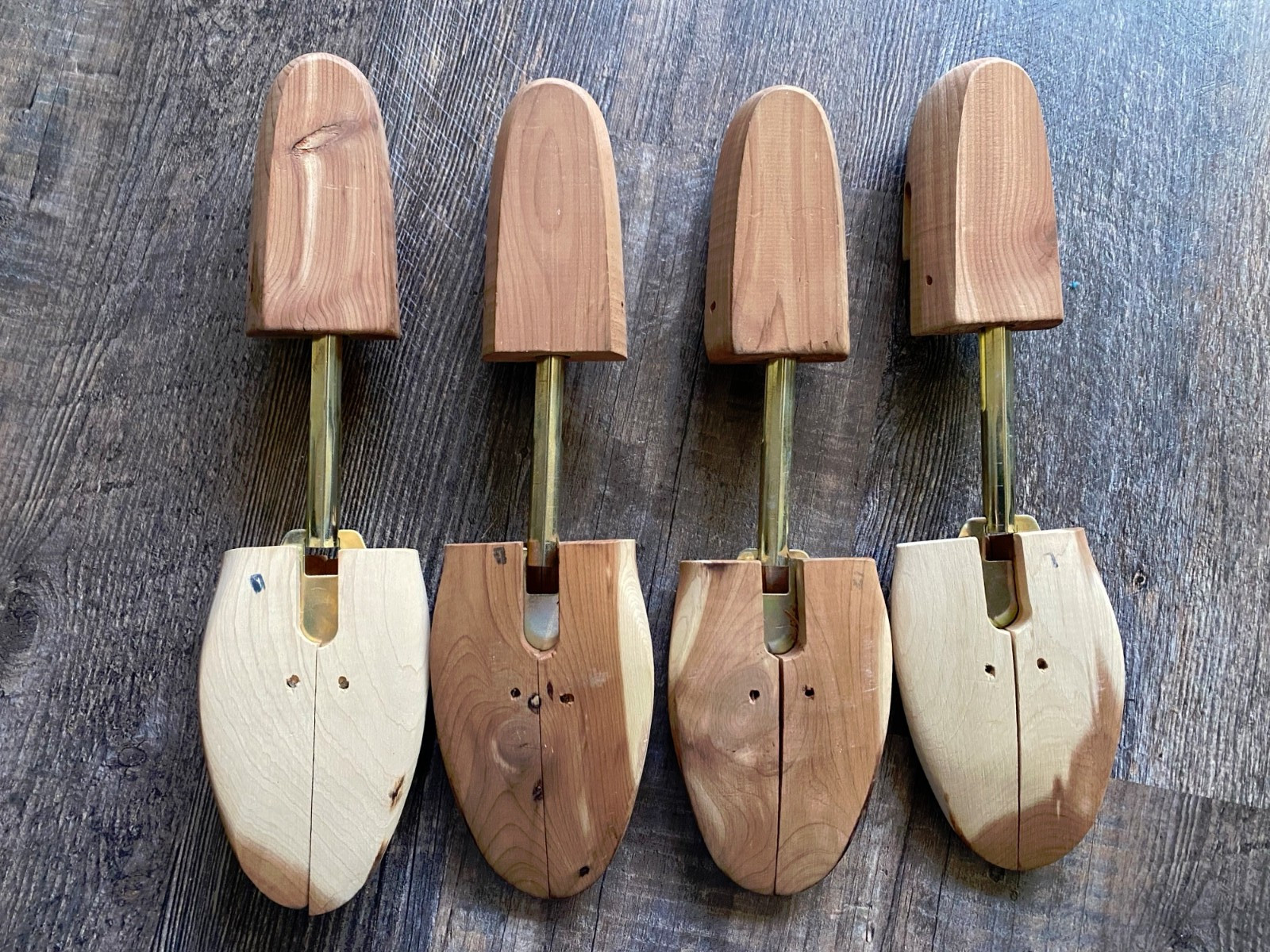 Nordstrom Men's Wooden Shoe Trees Strechers Shapers Size L-Large (2 Pairs)