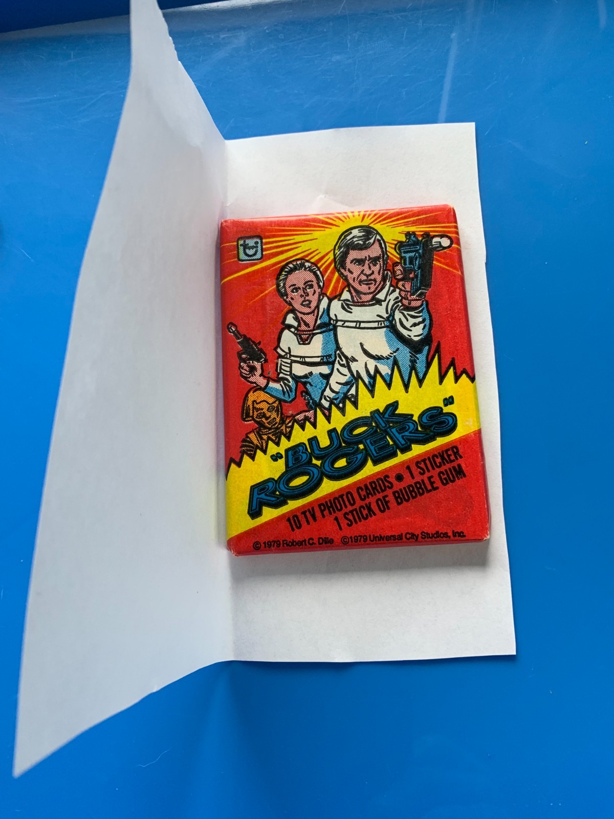1979 BUCK ROGERS Topps, One Wax Pack Photo cards w/ Bubble Gum from TV show
