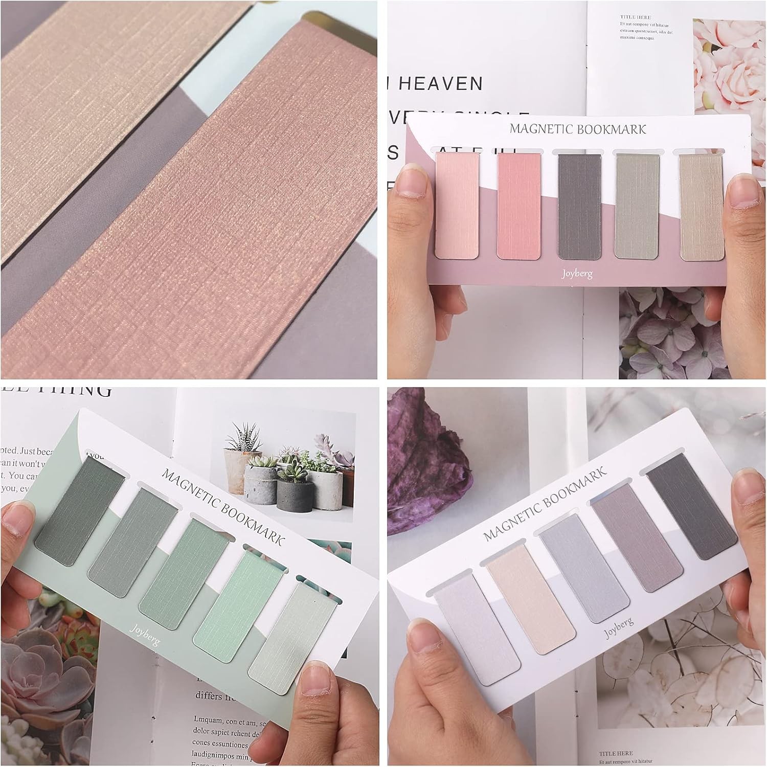 15 Pieces Bookmark, Magnetic Bookmarks for Women, Men, Book Lovers, Page Markers