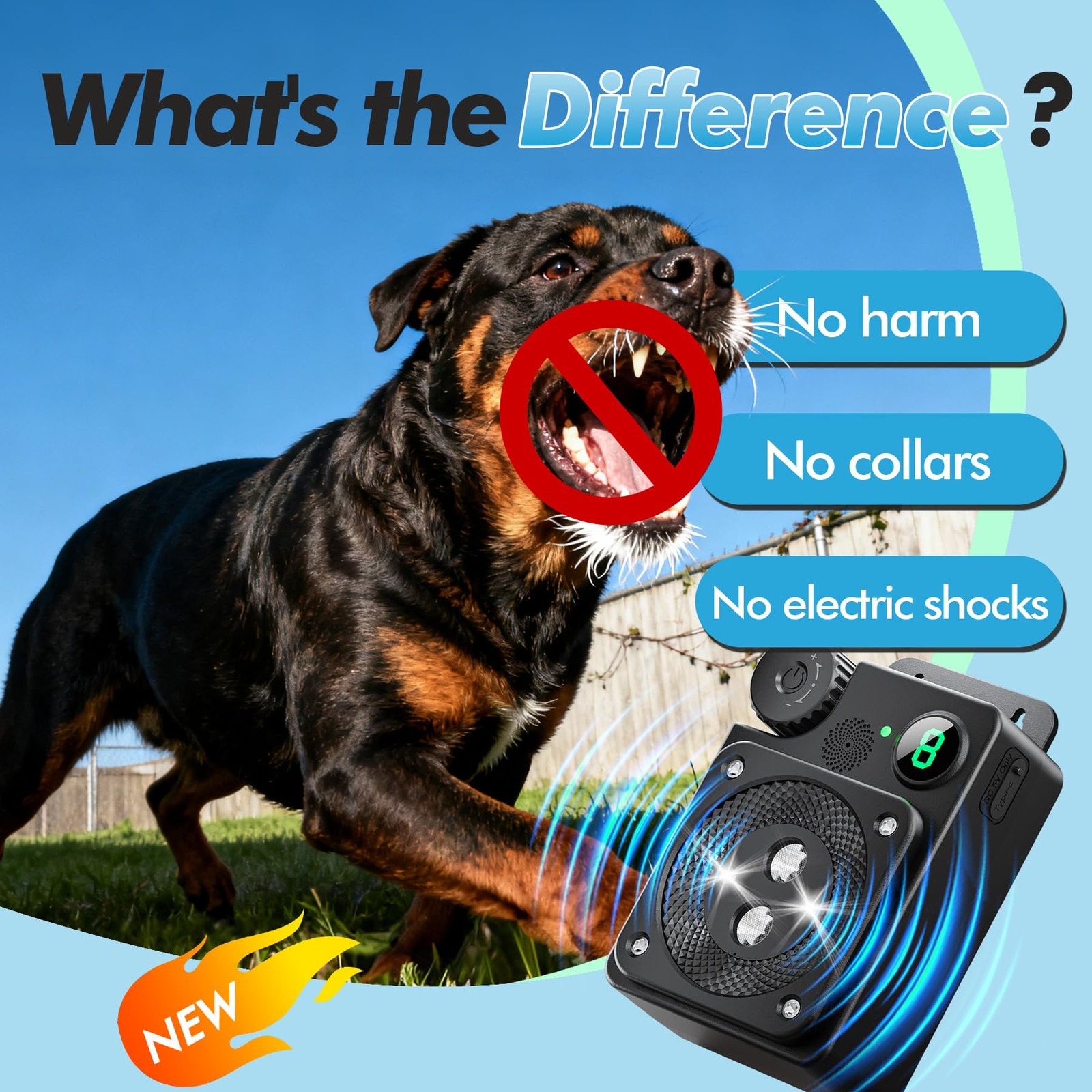 Anti Barking Device for Dogs, Ultrasonic Dog Bark Deterrent Devices, Dog Bark...