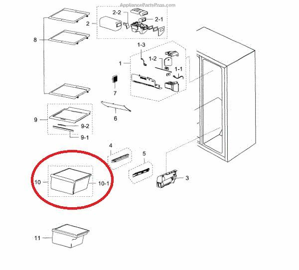 Vegetable Drawer ( Upper ) Compatible with SAMSUNG Refrigerator DA97-08693B