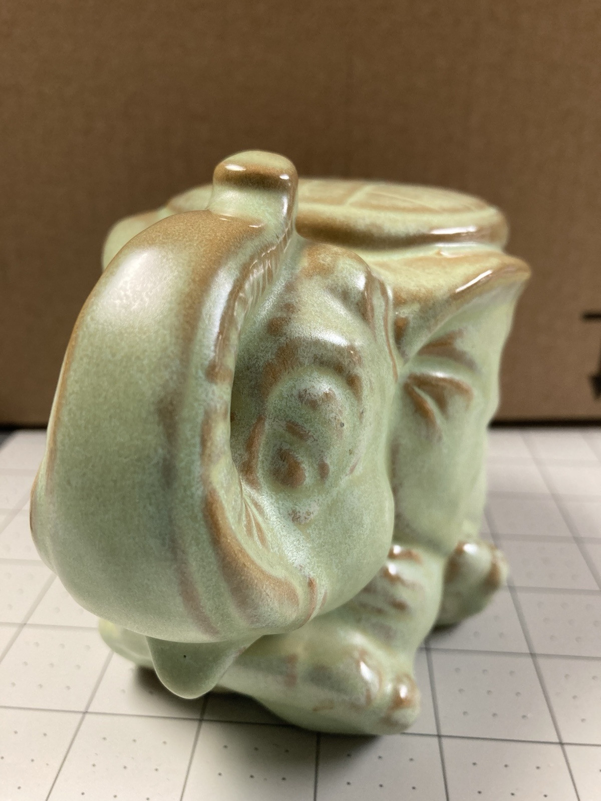 Frankoma Elephant Bank, Vintage, Prairie Green, Excellent Condition, a Rare Find