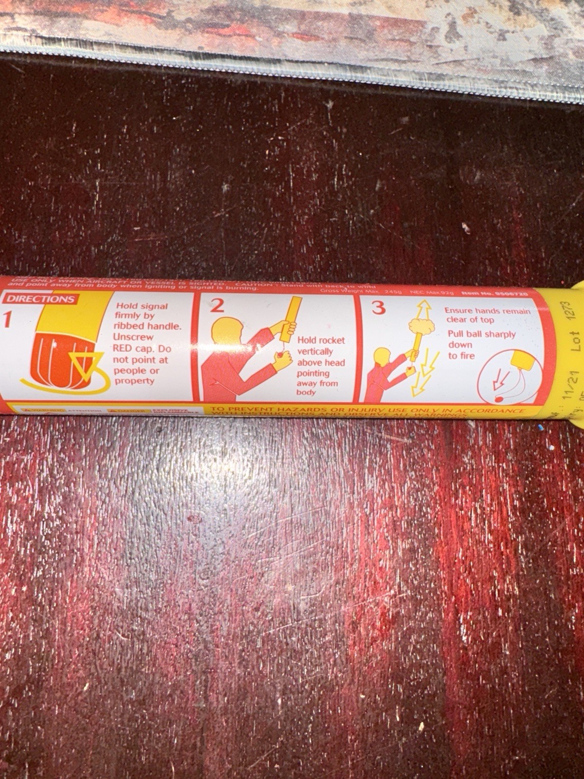 5pc RED PARACHUTE SIGNAL Flares ultra bright Pyro Mg based (USCG CERT SOLAS 74)