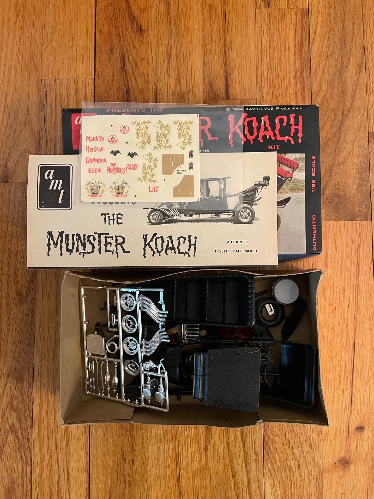 Vintage 1964 AMT MUNSTER KOACH Model Kit, George Barris