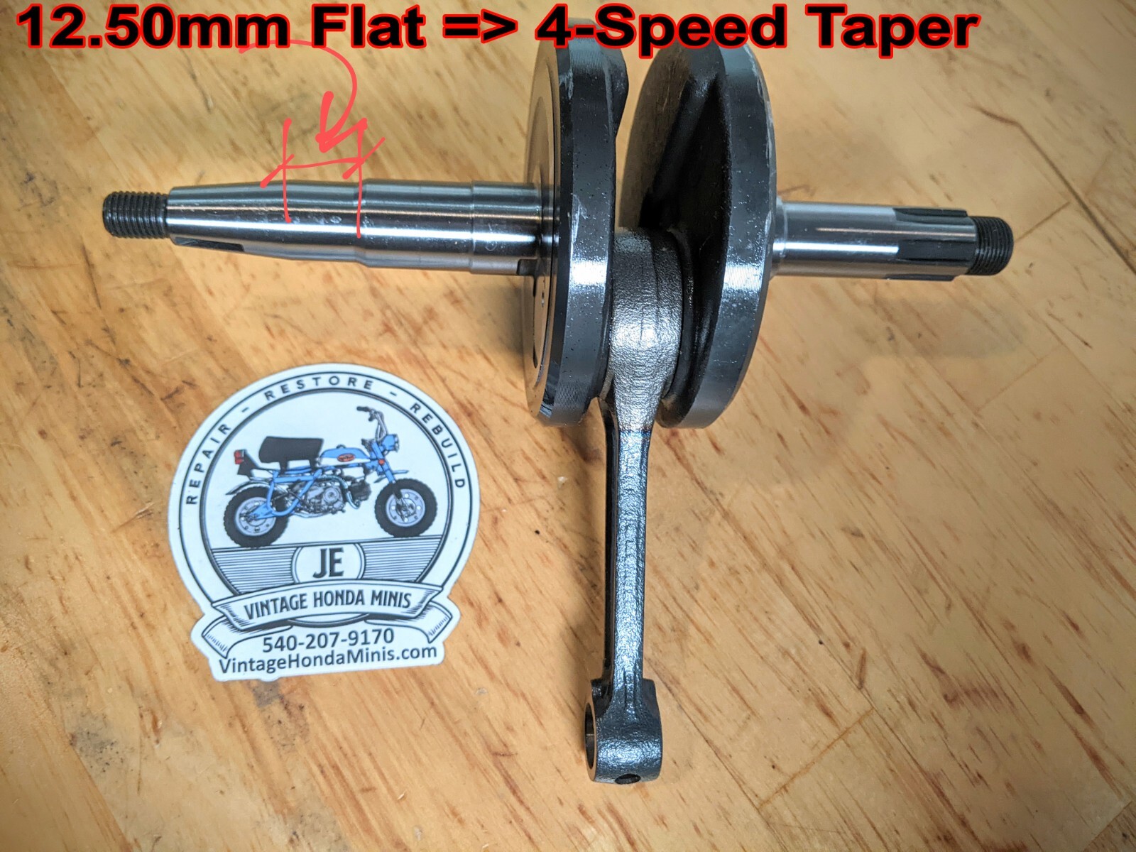 Crankshaft - New - 6v 4-Speed Taper - Honda CT70H SL70 XL70 CL70 ATC70