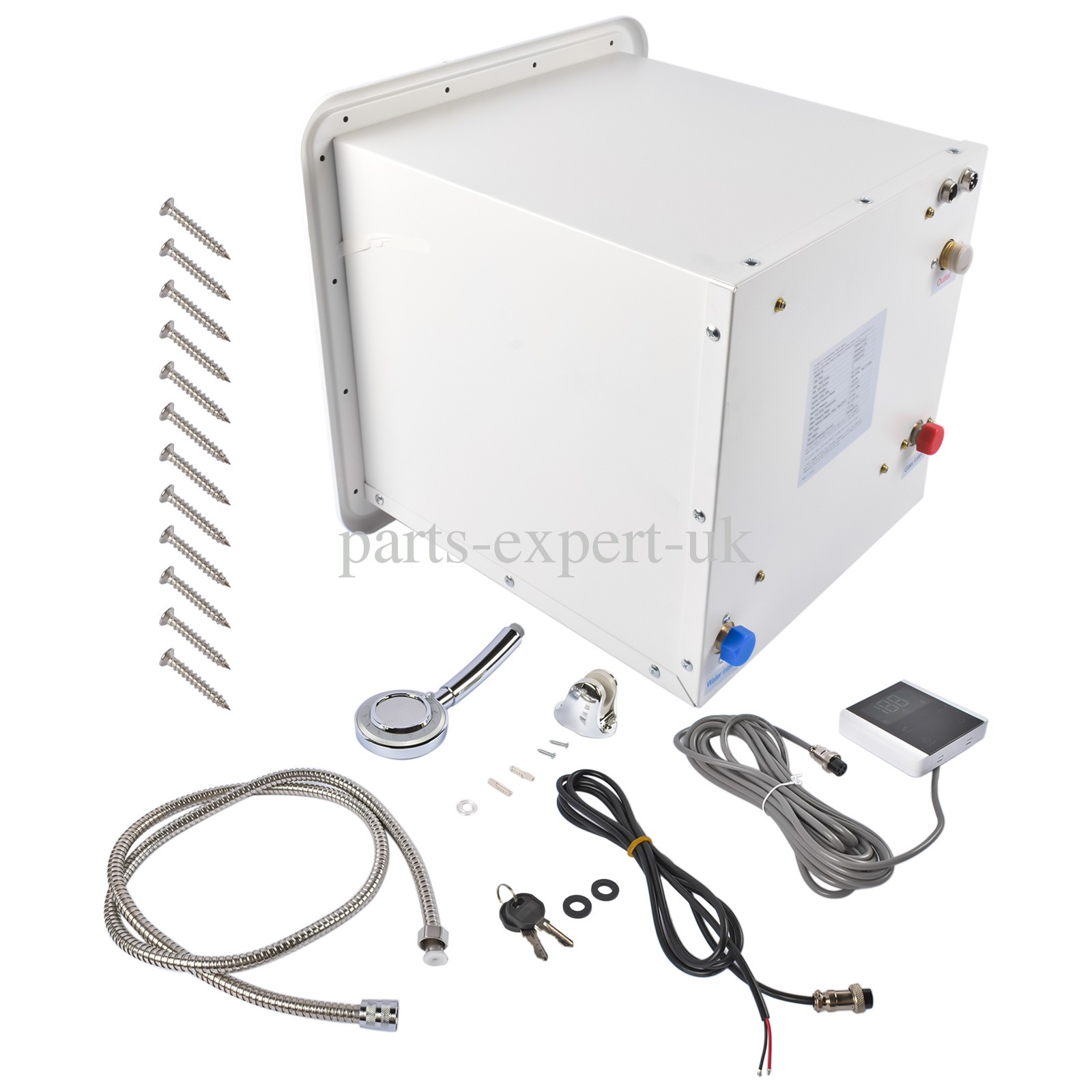 RV Tankless Instant Water Heater Propane Gas 15x15 in 12V 42000 BTU w/Controller