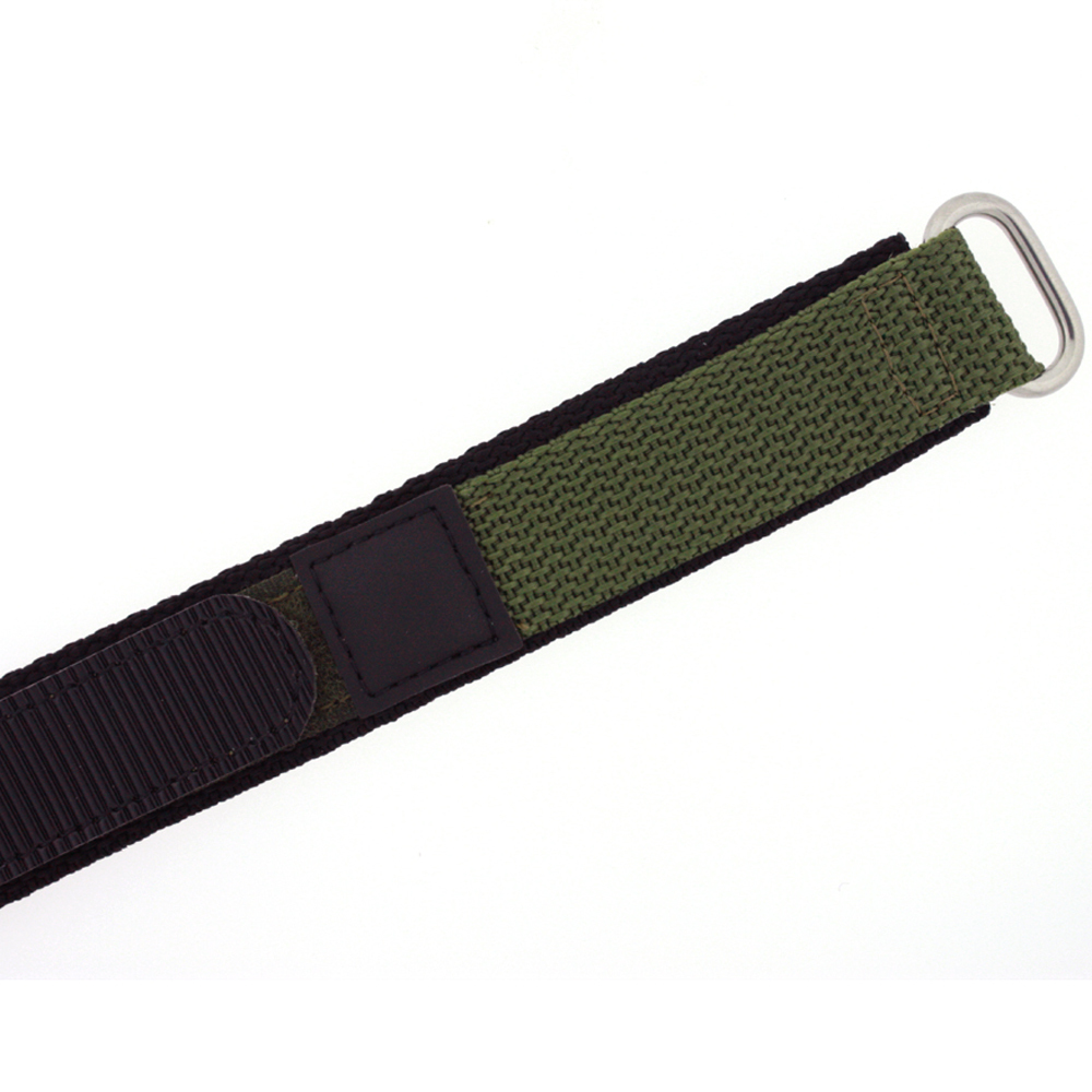 Hook Loop Watch Band Straps Nylon Sports Waterproof Black Navy Green Brn 16-22m