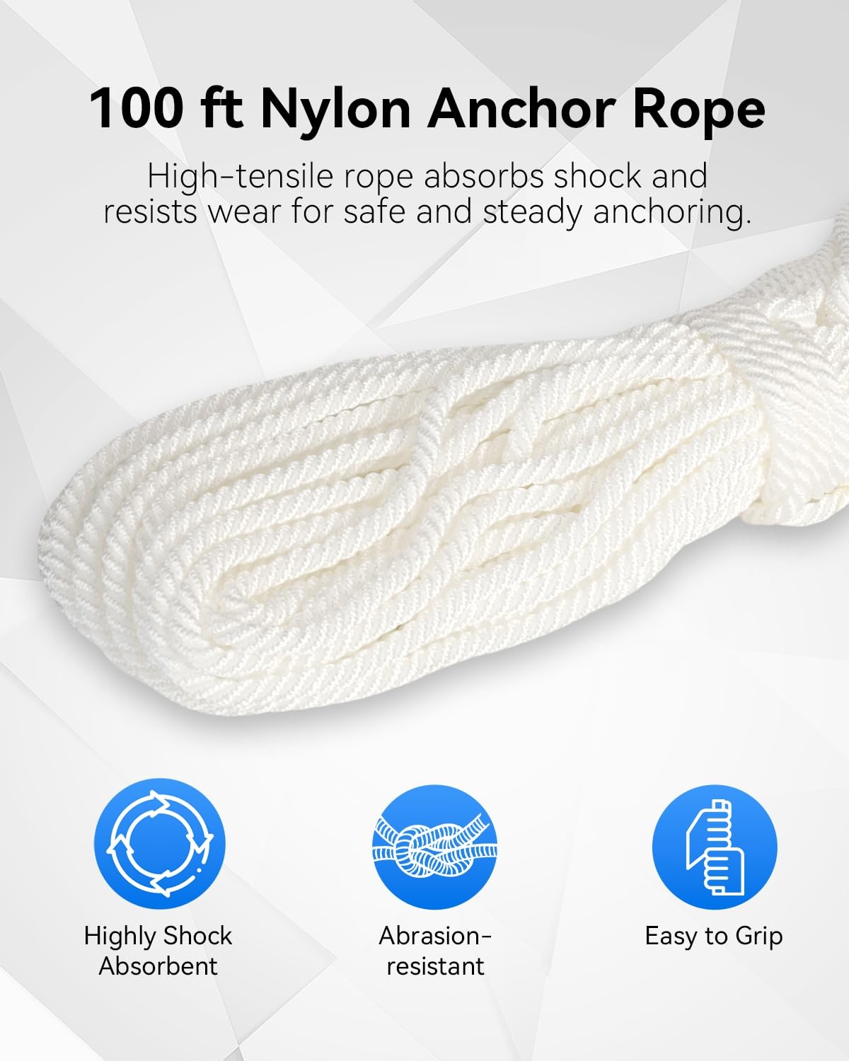 10 lb Boat Anchor Kit Galvanized Fluke w/Chain Rope 16-26 ft