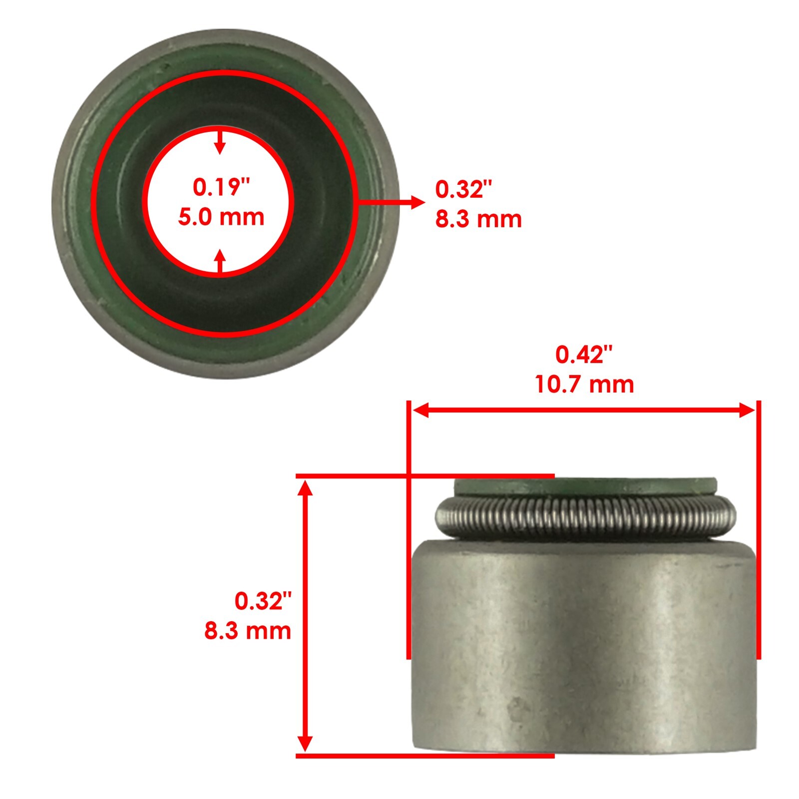 2x Valve Stem Seal for Honda Rancher 420 TRX420 2009-2022