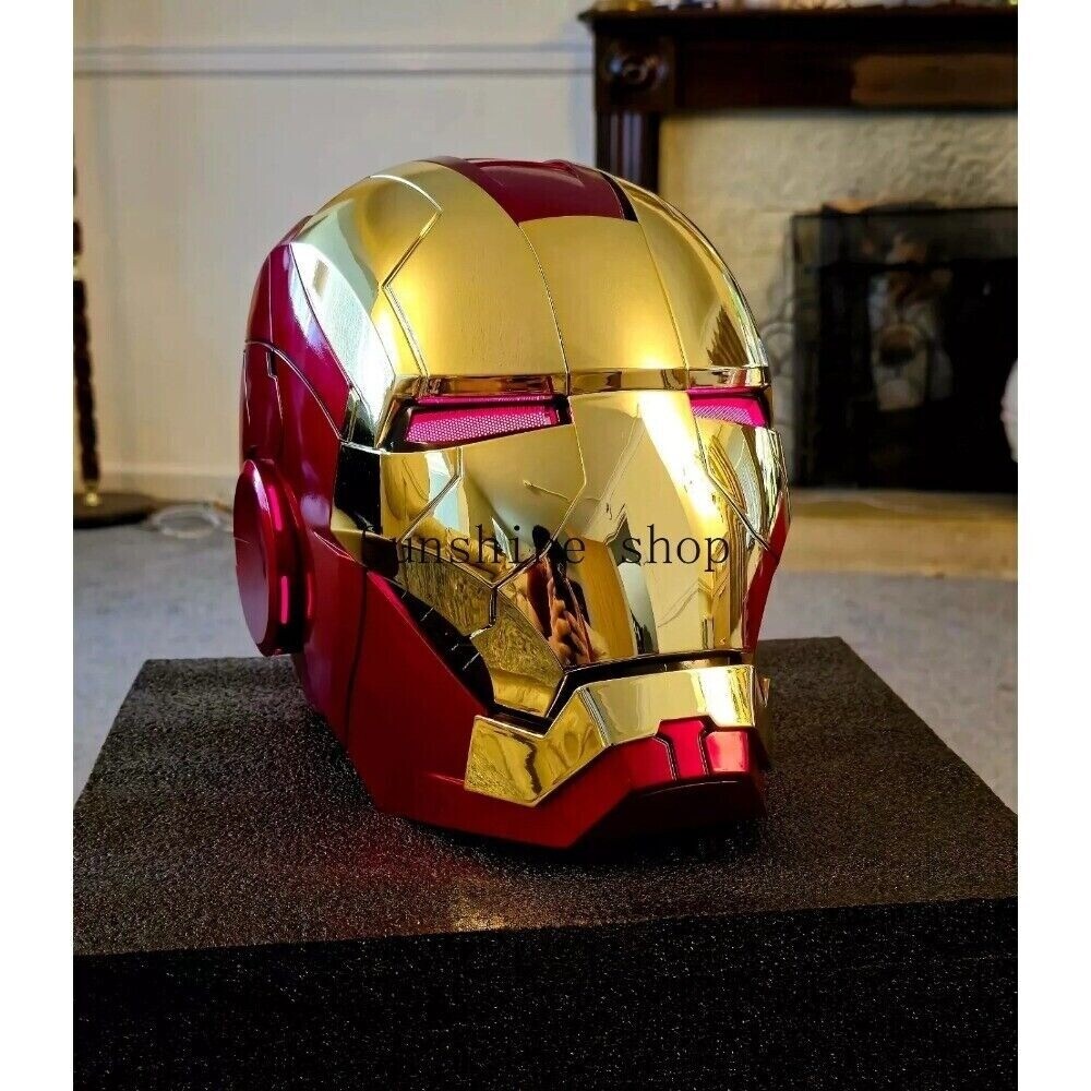 Autoking Iron Man MK5 Gold Electronic Helmet Mask with Voice Activation