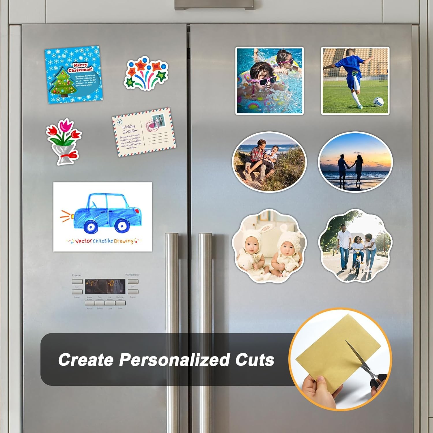 Magnetic Sheets with Adhesive Backing, 6 Pack 4"x6" Picture Size, Photo Magnets