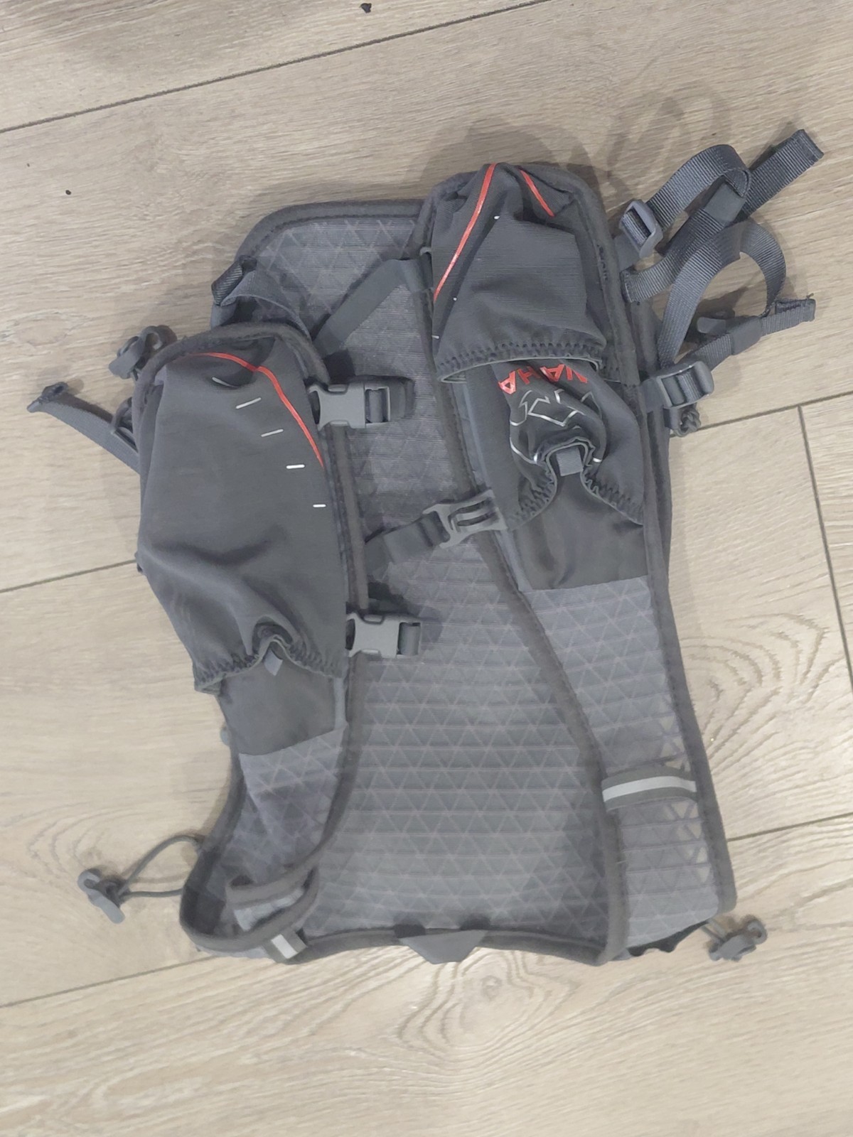 Nathan Race Vest Gray Orange Running Backpack Hydration Pack Bag No Bladder