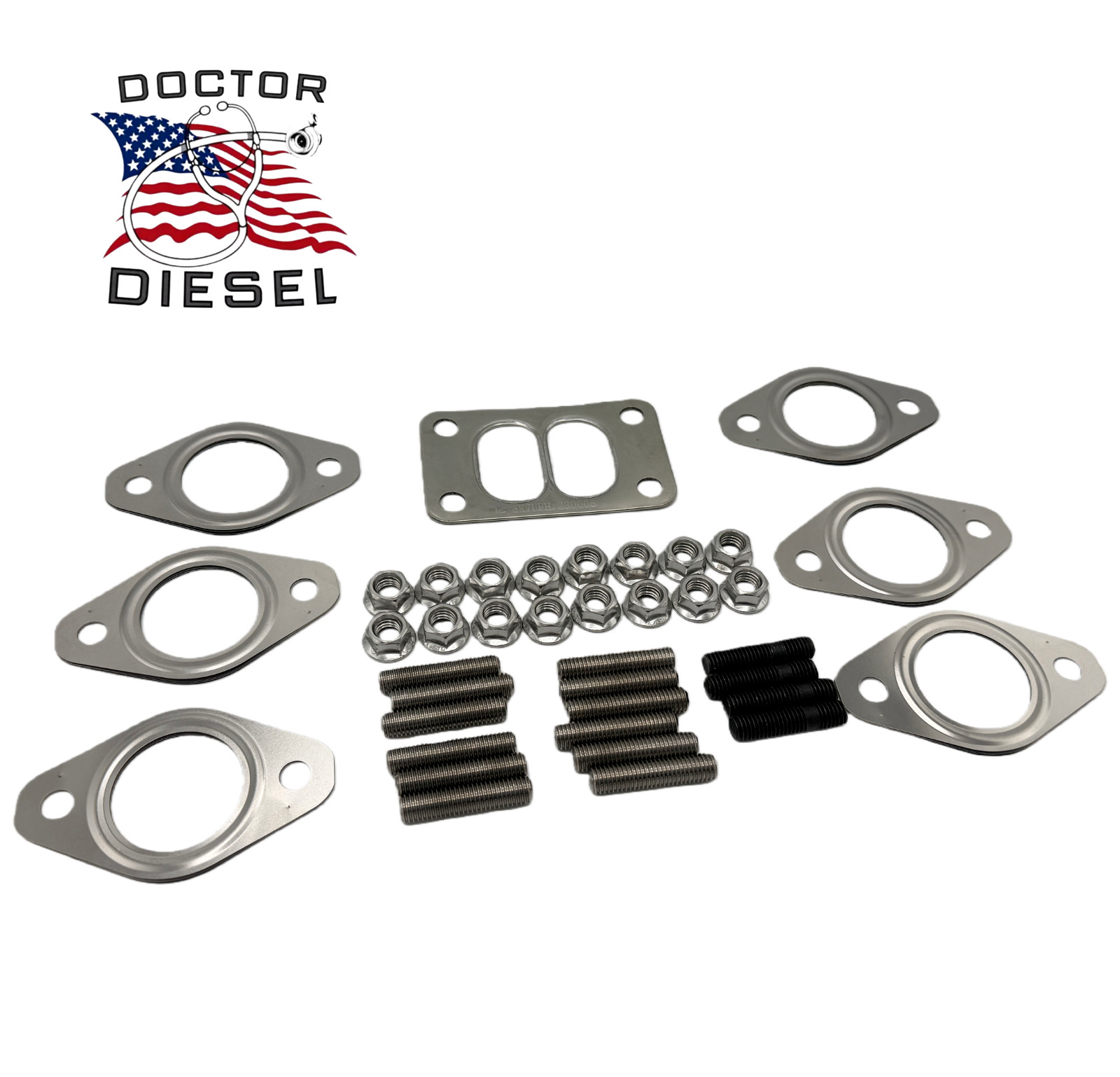 Upgraded Turbo Exhaust Manifold Install Kit For 1998.5-2007 Dodge 5.9L Cummins