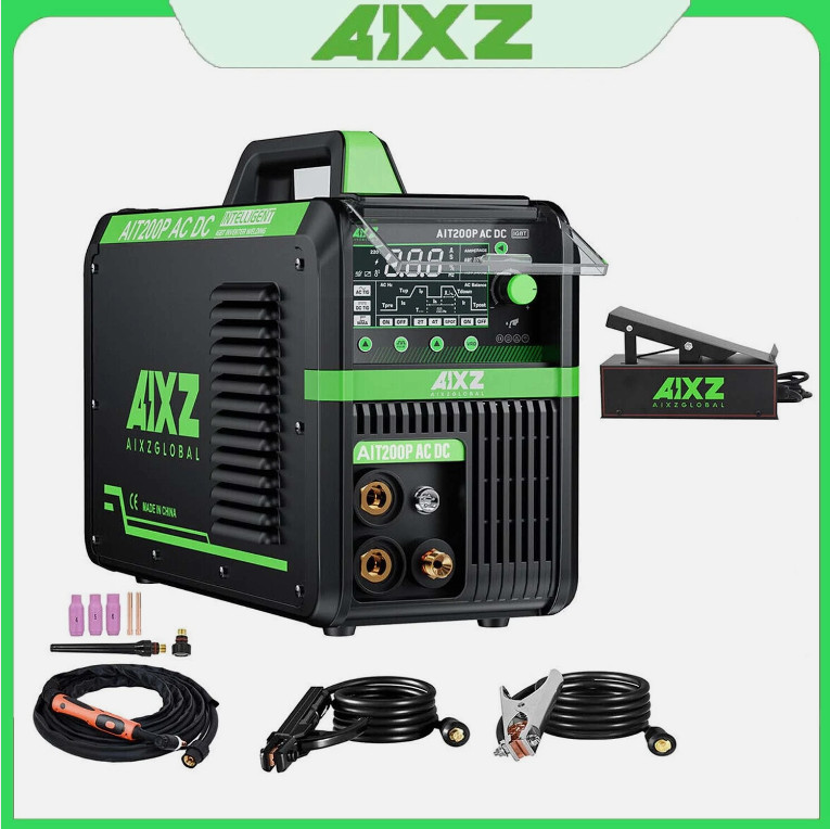AIXZ 200A AC DC Alu TIG Welder with Foot Pedal,5in1 HF Pulse TIG Welding Machine