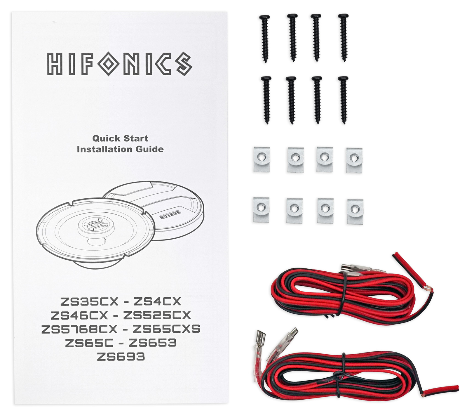 Pair Hifonics ZS65CXS 6.5" 600 Watt Shallow Mount Car Stereo Speakers