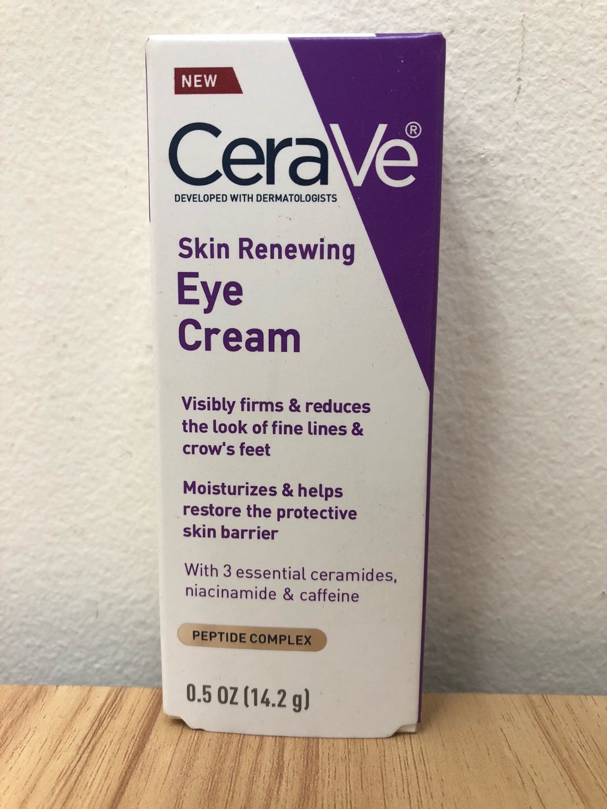 Cerave Anti-Aging Eye Cream for Wrinkles with Caffeine and Hyaluronic Acid