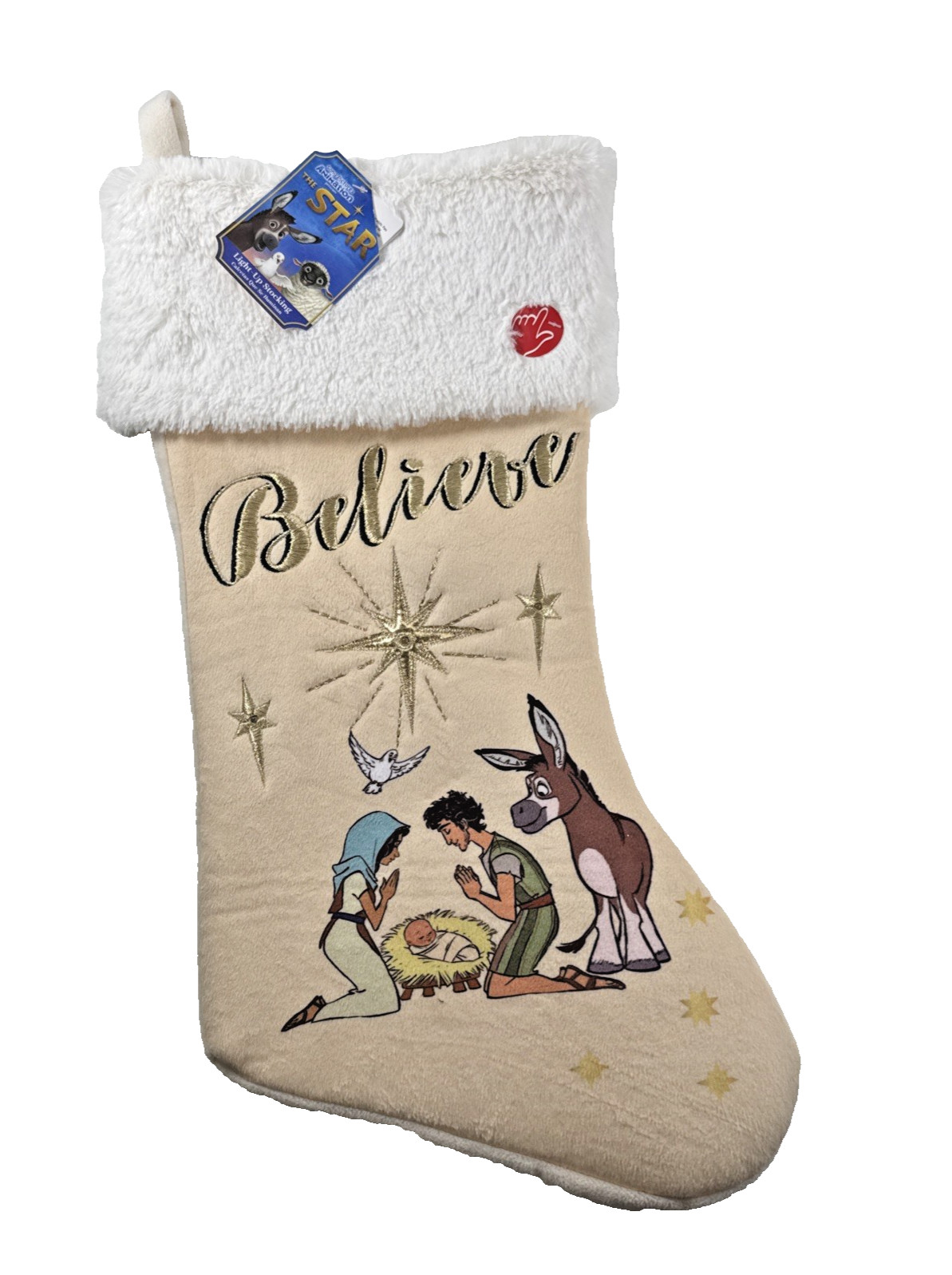 NEW OLD STOCK 2017 *THE STAR* Light Up Religious Christian Christmas 18"Stocking
